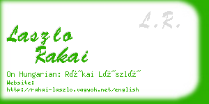 laszlo rakai business card